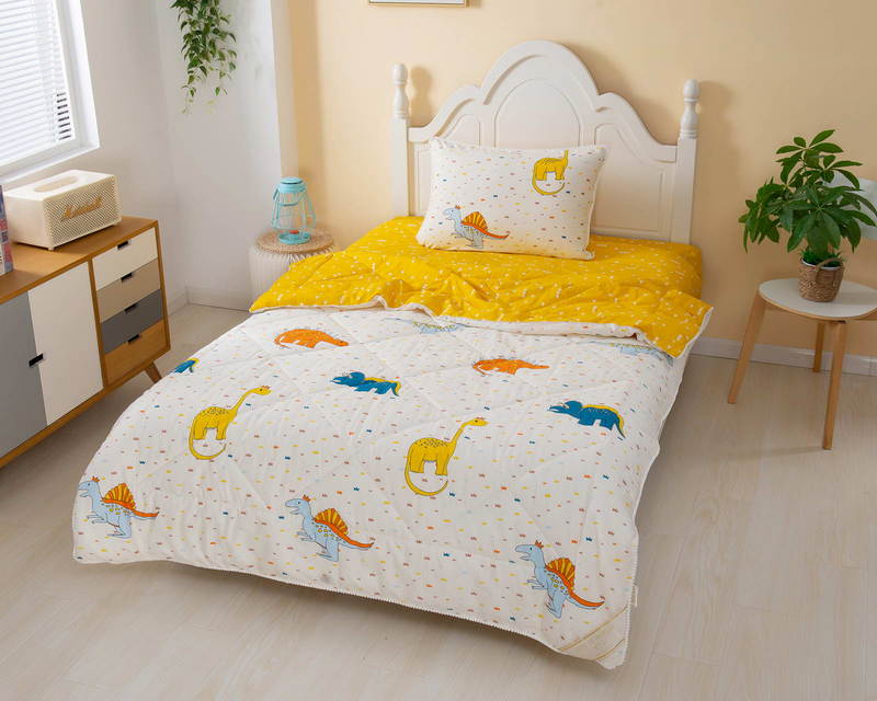 Комфортер детский комплект с одеялом Sofi De Marko Дино желтый 1,5-Спальное