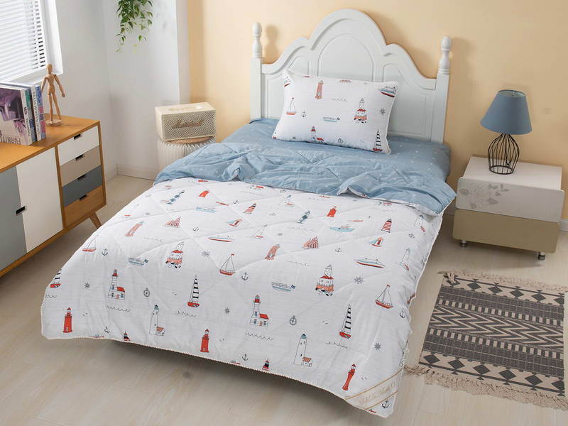 Комфортер детский комплект с одеялом Sofi De Marko Маяк серый 1,5-Спальное