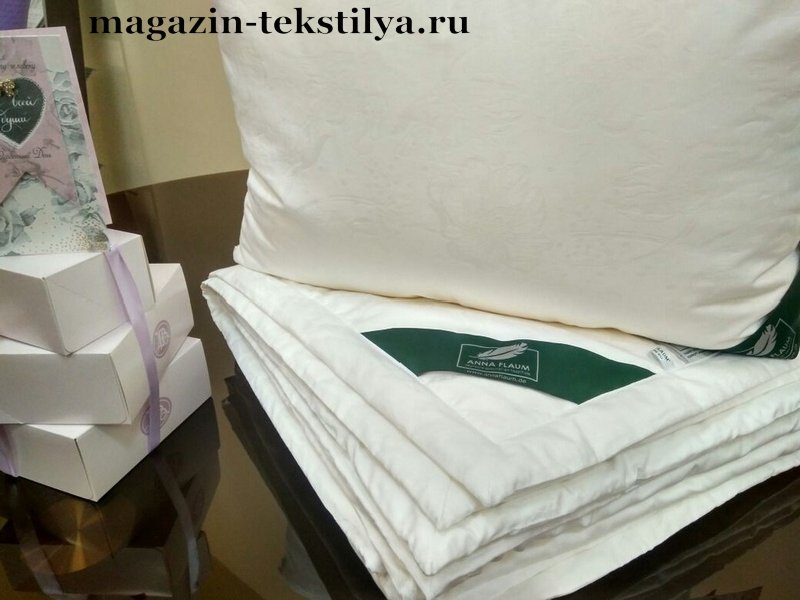 Фото: Одеяло Anna Flaum Eleganz шелковое в тенселе с хлопком всесезонное 