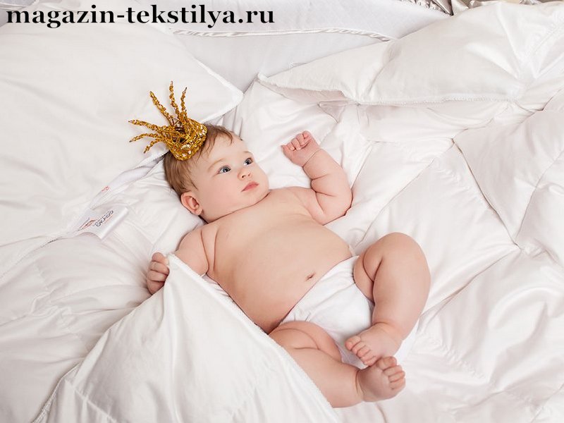 Фото: Подушка детская German Grass Baby Snow Grass пуховая в тенселе низкая 