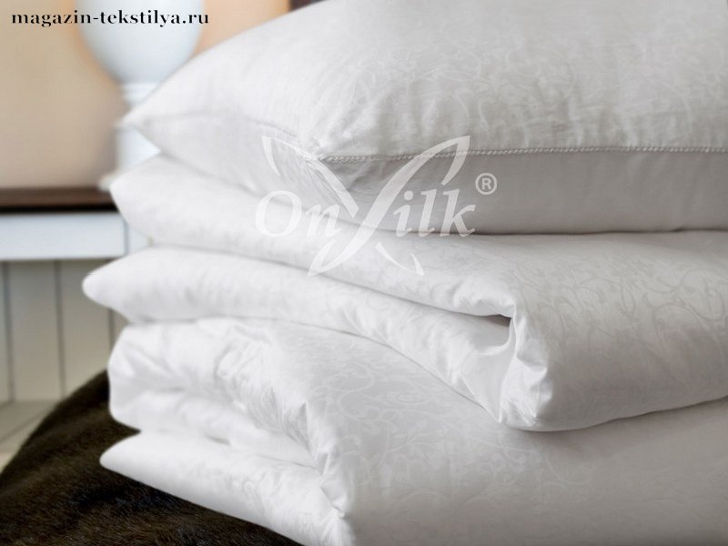 Одеяло On Silk Comfort Premium шелк в хлопке жаккарде теплое 340 г/м2