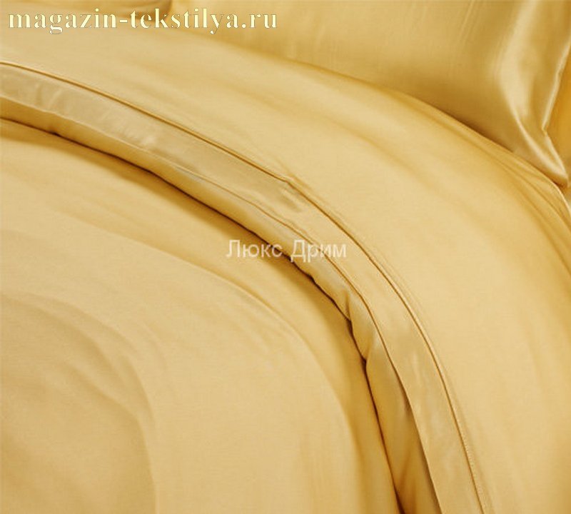 Постельное белье Luxe Dream Золотой шелковое