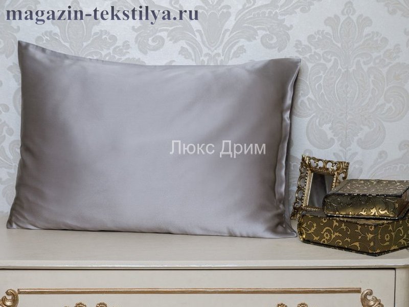 Фото: Постельное белье Luxe Dream Серебро шелковое от магазина-текстиля.ру