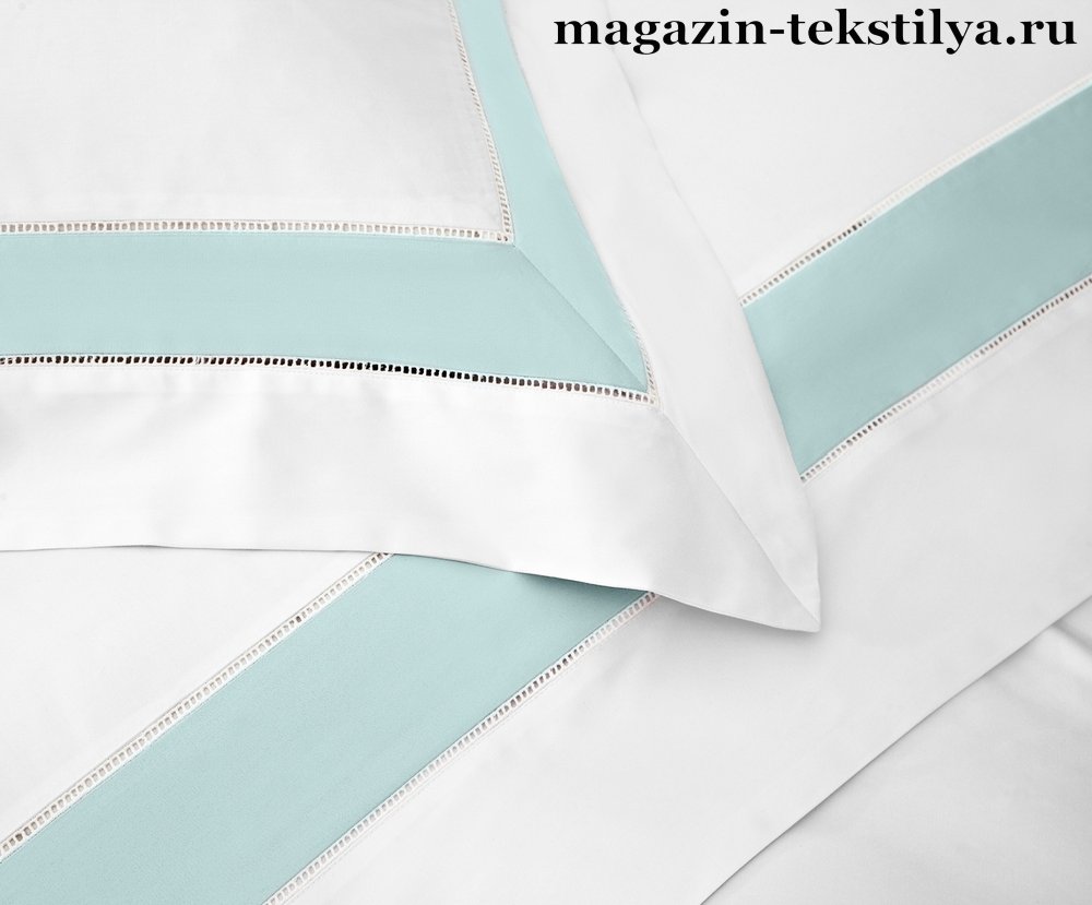 Фото: Постельное белье Sharmes коллекция Prime хлопок Пима зеленый шалфей от магазина-текстиля.ру