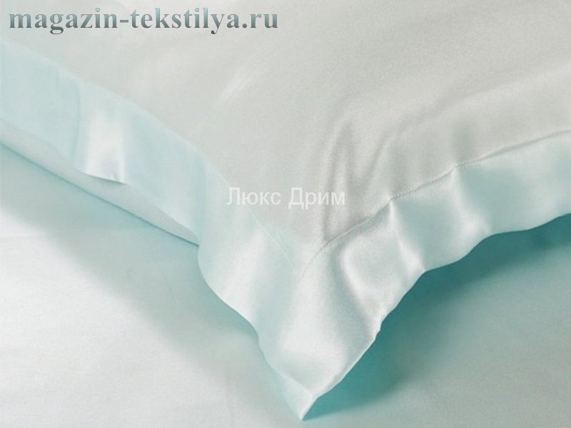 Фото: Постельное белье Luxe Dream Бирюзовый шелковый от магазина-текстиля.ру