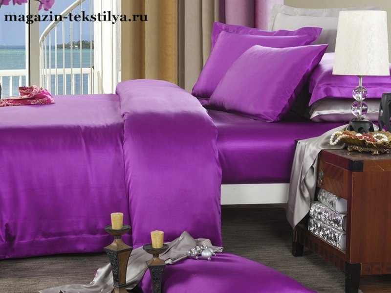 Постельное белье Luxe Dream Фиолетовый шелковый