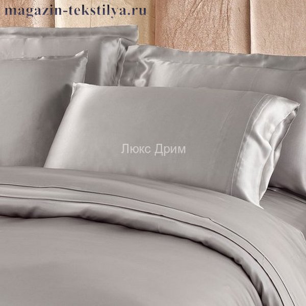 Фото: Постельное белье Luxe Dream Серебро шелковое от магазина-текстиля.ру